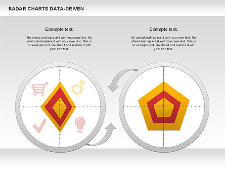 Radardiagram (data driven), Dia 7, 01003, Businessmodellen — PoweredTemplate.com