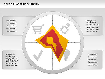 Radardiagram (data driven), Dia 8, 01003, Businessmodellen — PoweredTemplate.com