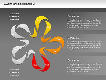 Water splash diagrama, Deslizar 12, 01005, Modelos de Negócio — PoweredTemplate.com