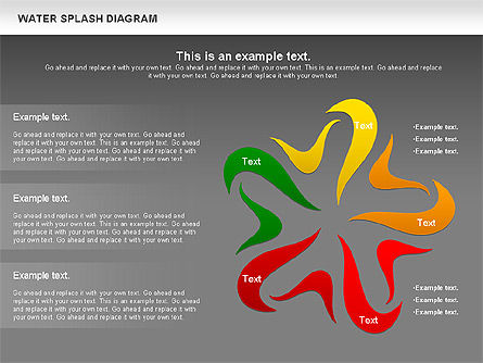 Water splash diagrama, Deslizar 15, 01005, Modelos de Negócio — PoweredTemplate.com