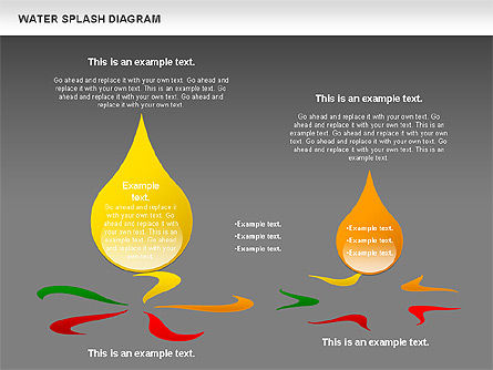 Water splash diagrama, Deslizar 16, 01005, Modelos de Negócio — PoweredTemplate.com