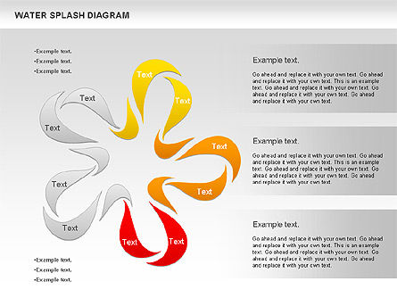 Water splash diagram, Dia 2, 01005, Businessmodellen — PoweredTemplate.com