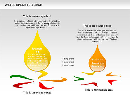 Water splash diagram, Dia 4, 01005, Businessmodellen — PoweredTemplate.com
