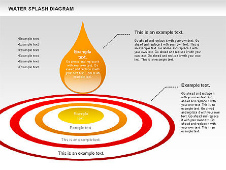 Water splash diagrama, Deslizar 7, 01005, Modelos de Negócio — PoweredTemplate.com