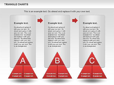 Triangle Chart, PowerPoint Template, 01007, Shapes — PoweredTemplate.com