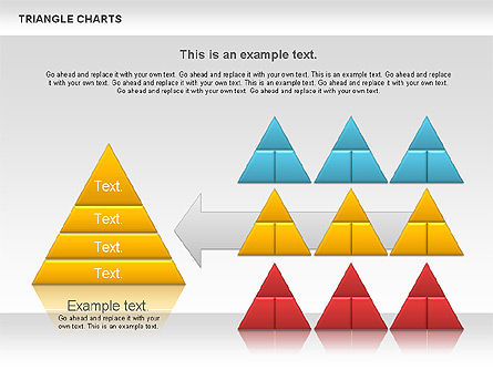 Gráfico em triângulo, Deslizar 10, 01007, Formas — PoweredTemplate.com