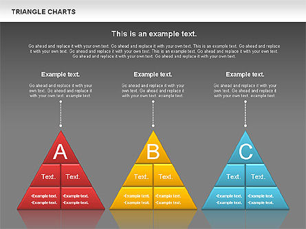 Gráfico em triângulo, Deslizar 16, 01007, Formas — PoweredTemplate.com