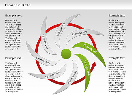 Diagrama de etapas florais, Deslizar 11, 01008, Diagramas de Etapas — PoweredTemplate.com