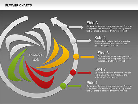 Concentric Flower Stages Diagram, Slide 13, 01008, Stage Diagrams — PoweredTemplate.com