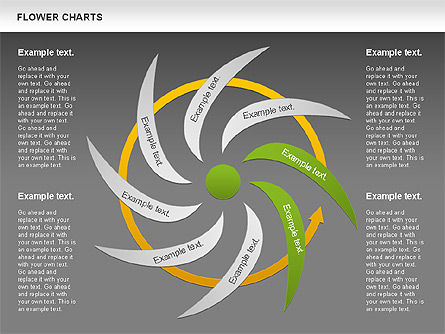 동심 꽃 단계 다이어그램, 슬라이드 16, 01008, 단계 도표 — PoweredTemplate.com