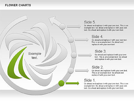 同心の花のステージ図, スライド 2, 01008, 段階図 — PoweredTemplate.com