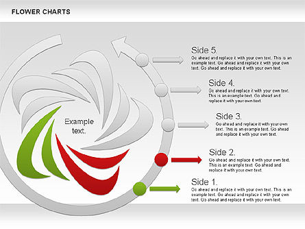 Schéma des étapes de fleurs concentriques, Diapositive 3, 01008, Schémas d'étapes — PoweredTemplate.com