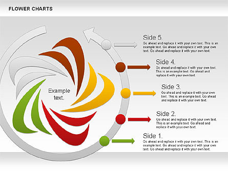同心の花のステージ図, スライド 5, 01008, 段階図 — PoweredTemplate.com