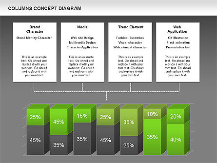 Gráfico de barras apilado, Diapositiva 12, 01009, Modelos de negocios — PoweredTemplate.com