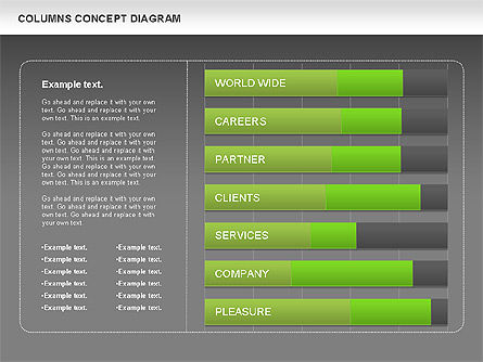 Gestapeld staafdiagram, Dia 13, 01009, Businessmodellen — PoweredTemplate.com