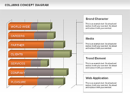 Gráfico de barras apilado, Diapositiva 3, 01009, Modelos de negocios — PoweredTemplate.com