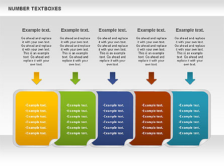 Text Boxes with Numbers, Slide 2, 01010, Text Boxes — PoweredTemplate.com