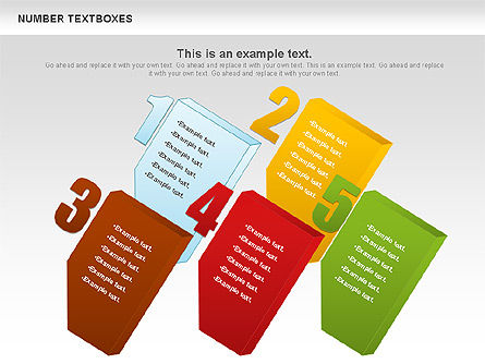 Text Boxes with Numbers, Slide 3, 01010, Text Boxes — PoweredTemplate.com
