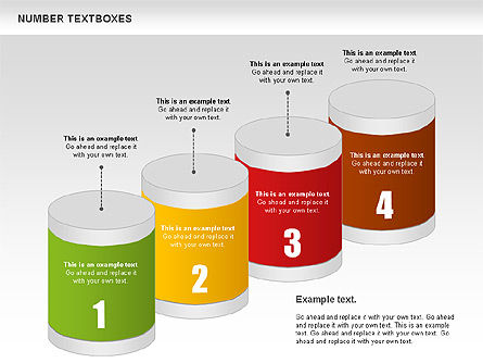 Text Boxes with Numbers, Slide 4, 01010, Text Boxes — PoweredTemplate.com