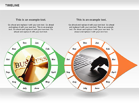 Timeline with Photos Diagram, Slide 4, 01012, Tree Diagrams — PoweredTemplate.com