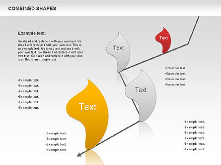 Coleção de diagramas de formas combinadas, Deslizar 10, 01015, Formas — PoweredTemplate.com