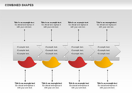 Coleção de diagramas de formas combinadas, Deslizar 11, 01015, Formas — PoweredTemplate.com