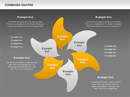 Collecte des diagrammes de formes combinées, Diapositive 12, 01015, Formes — PoweredTemplate.com
