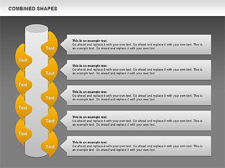Combined Shapes Diagrams Collection, Slide 14, 01015, Shapes — PoweredTemplate.com