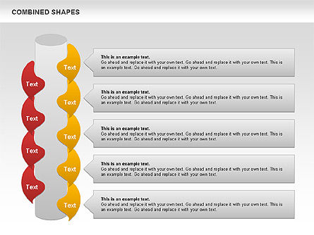 Combined Shapes Diagrams Collection, Slide 3, 01015, Shapes — PoweredTemplate.com