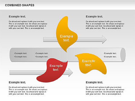 Combined Shapes Diagrams Collection, Slide 6, 01015, Shapes — PoweredTemplate.com