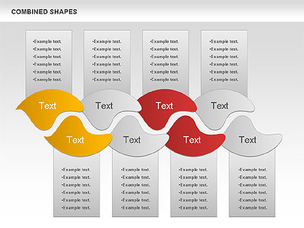 Coleção de diagramas de formas combinadas, Deslizar 7, 01015, Formas — PoweredTemplate.com