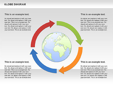 Globe diagram, Dia 10, 01016, Businessmodellen — PoweredTemplate.com