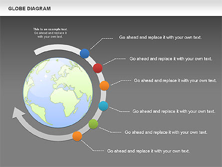 Globe diagram, Dia 12, 01016, Businessmodellen — PoweredTemplate.com