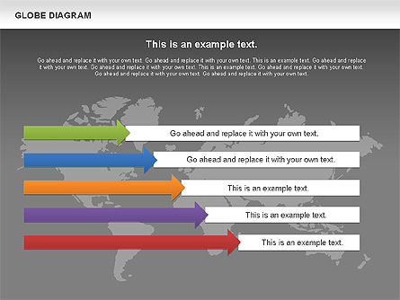 Globe diagram, Dia 13, 01016, Businessmodellen — PoweredTemplate.com