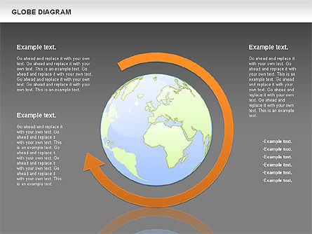 Globe diagram, Dia 14, 01016, Businessmodellen — PoweredTemplate.com