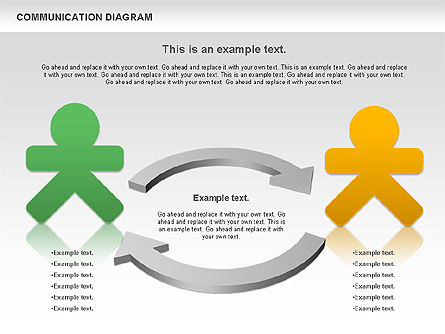 Social Communication Diagram, Free PowerPoint Template, 01017, Business Models — PoweredTemplate.com