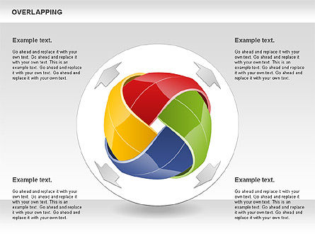Sobrepuestas de formas coloridas, Diapositiva 10, 01019, Formas — PoweredTemplate.com