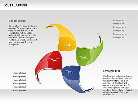 カラフルな形が重なり合う, スライド 11, 01019, 図形 — PoweredTemplate.com
