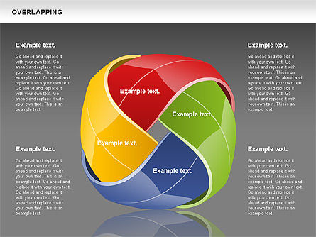 Forme colorate sovrapposte, Slide 12, 01019, Forme — PoweredTemplate.com