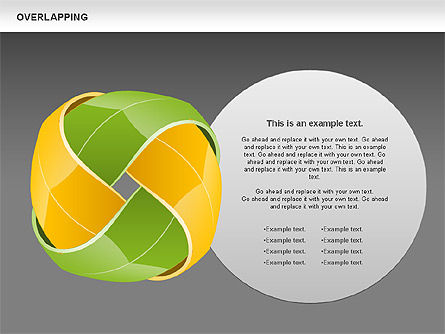 겹치는 다채로운 도형, 슬라이드 15, 01019, 모양 — PoweredTemplate.com