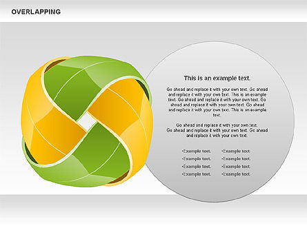 겹치는 다채로운 도형, 슬라이드 4, 01019, 모양 — PoweredTemplate.com