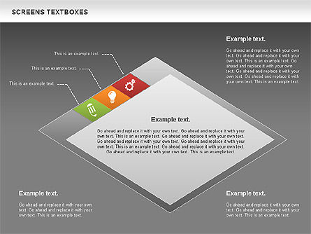 Screens textboxes, Deslizar 13, 01020, Caixas de texto — PoweredTemplate.com