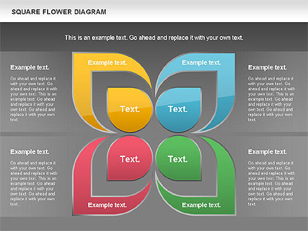 Diagramme des fleurs et des chevrons, Diapositive 13, 01021, Formes — PoweredTemplate.com