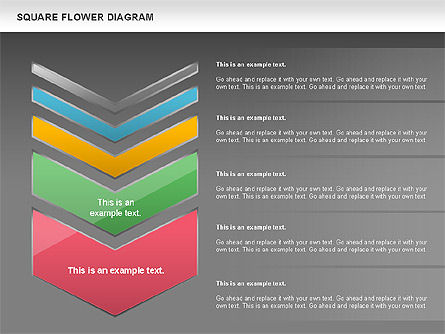 花とシェブロンの図, スライド 14, 01021, 図形 — PoweredTemplate.com