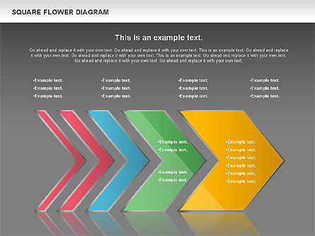 花とシェブロンの図, スライド 15, 01021, 図形 — PoweredTemplate.com
