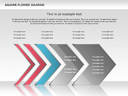Diagramme des fleurs et des chevrons, Diapositive 8, 01021, Formes — PoweredTemplate.com