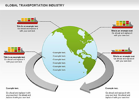 Shipping pelo diagrama do mar, Deslizar 2, 01022, Diagramas de Etapas — PoweredTemplate.com