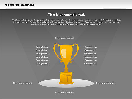 성공 다이어그램, 슬라이드 12, 01023, 모양 — PoweredTemplate.com