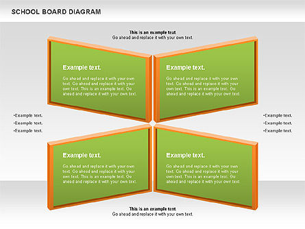 학교 게시판 다이어그램, 슬라이드 11, 01024, 교육 차트 및 도표 — PoweredTemplate.com