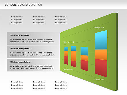 학교 게시판 다이어그램, 슬라이드 6, 01024, 교육 차트 및 도표 — PoweredTemplate.com